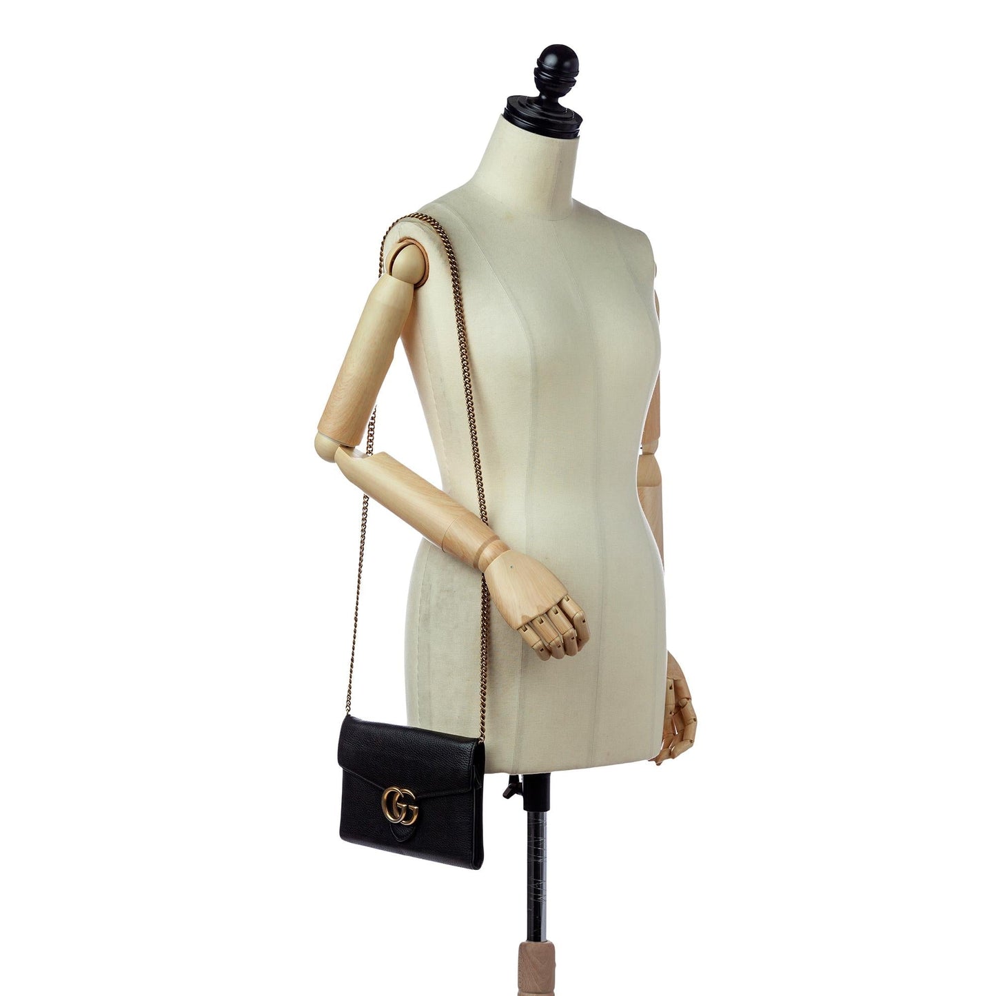 Gucci Interlocking G Chain Leather Crossbody Bag