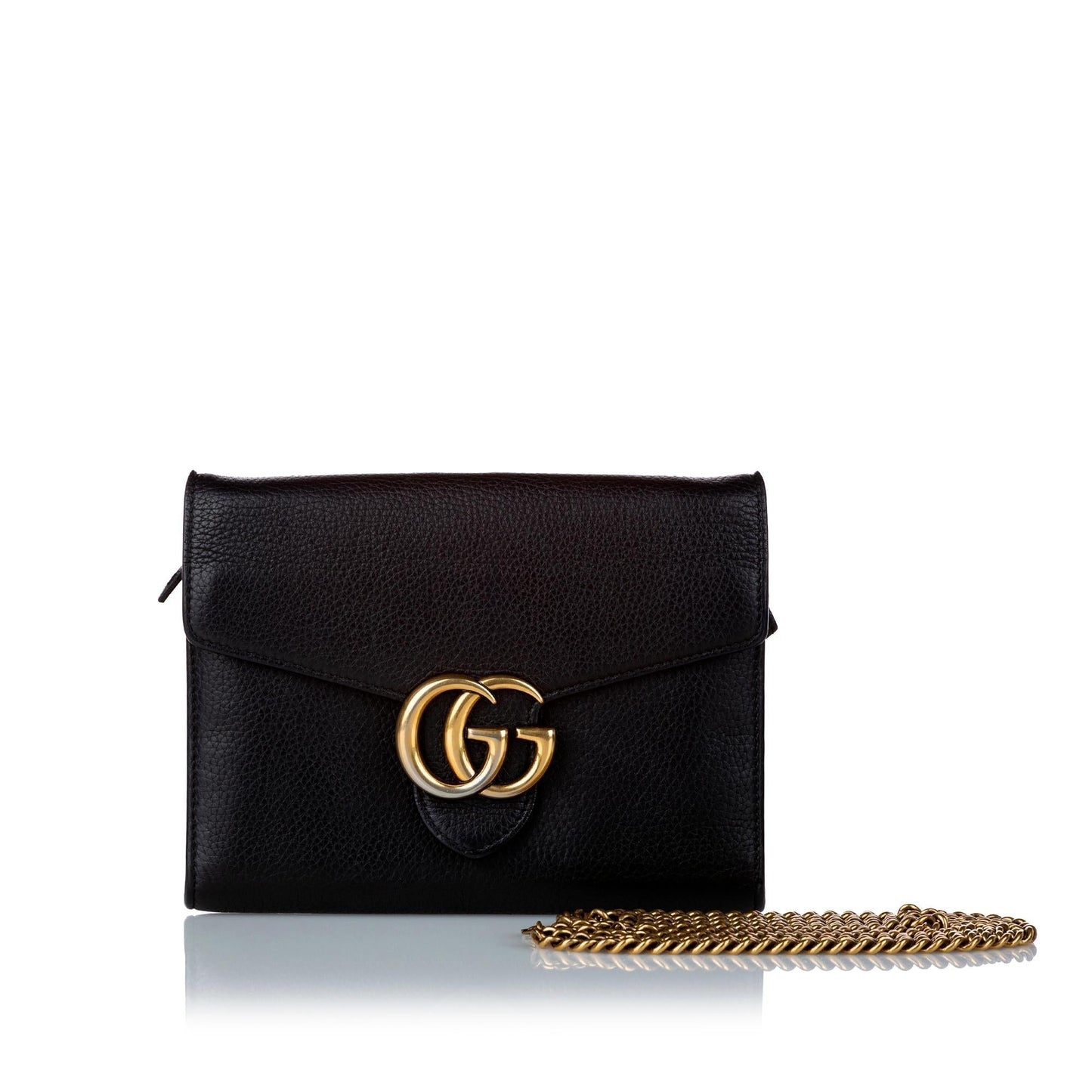 Gucci Interlocking G Chain Leather Crossbody Bag