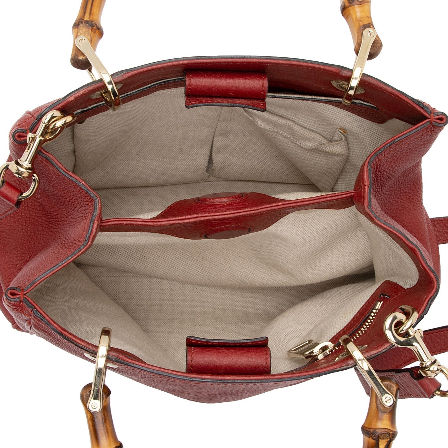 Gucci Metallic Leather Bamboo Mini Shopper Tote (SHF-Vl4q6H)