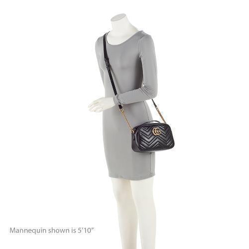 Gucci Matelasse Leather GG Marmont Small Shoulder Bag (SHF-Abtg9L)