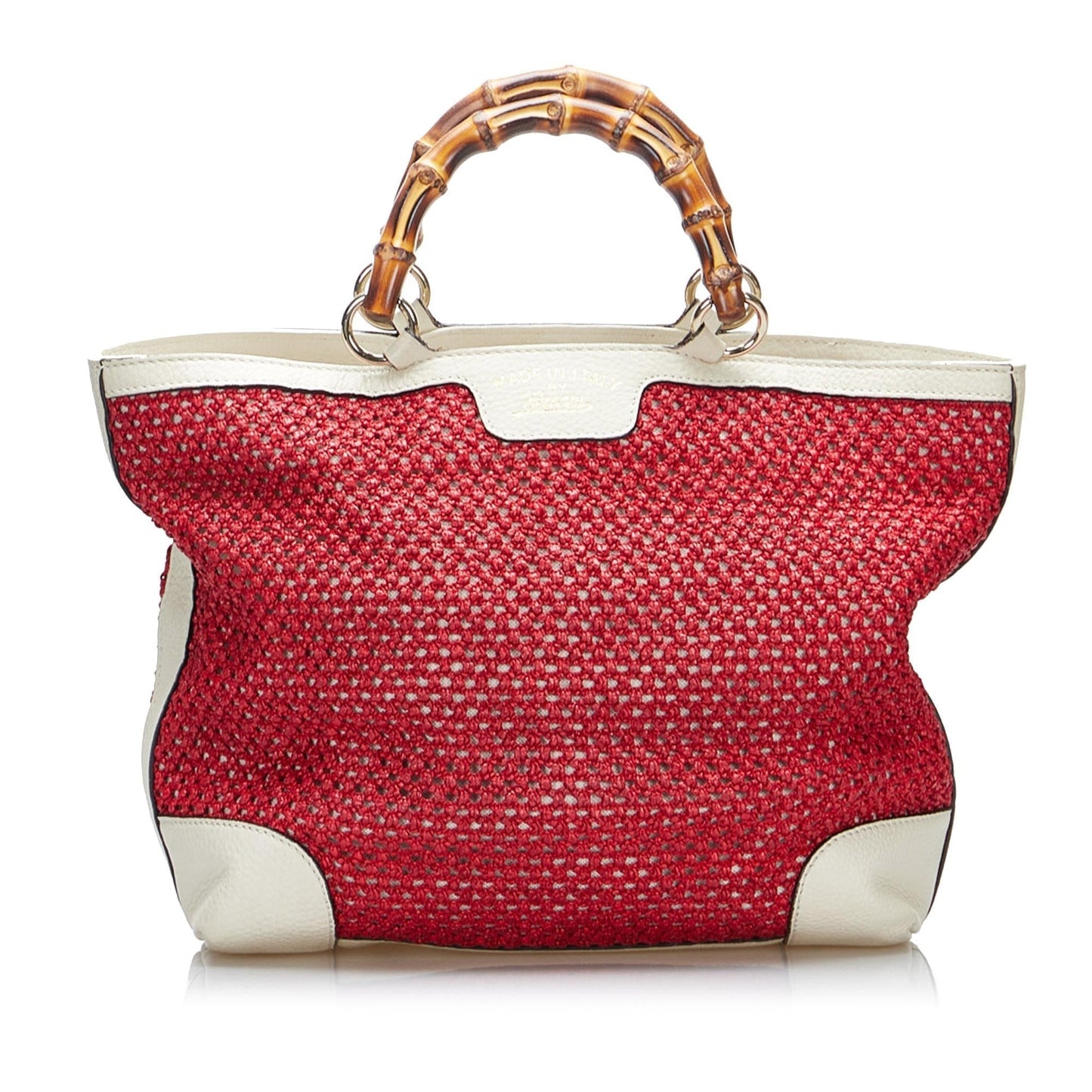 Gucci Medium Raffia Bamboo Shopper Tote (SHG-aDj1hs)