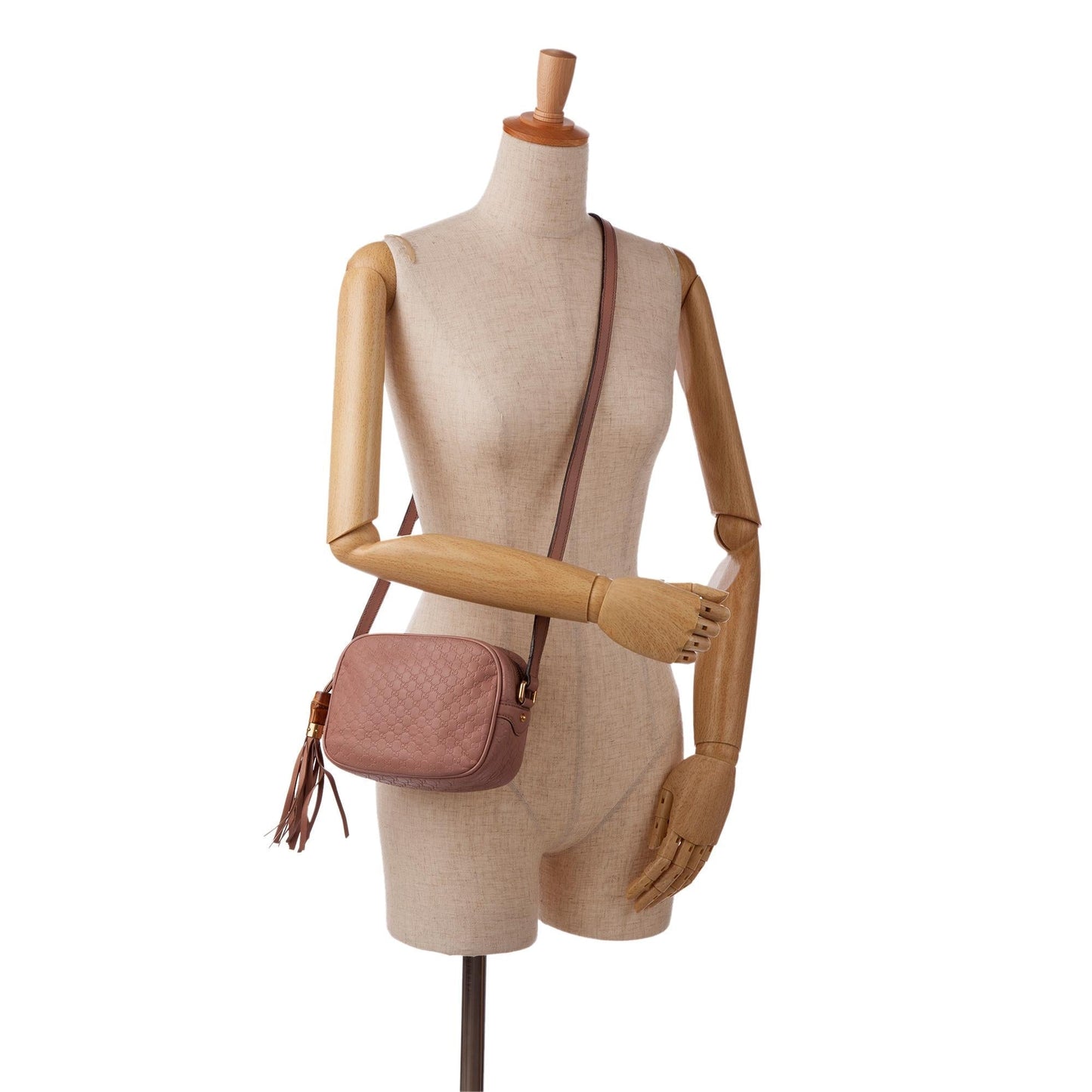 Gucci Microguccissima Bamboo Tassel Crossbody Bag (SHG-Obh29w)