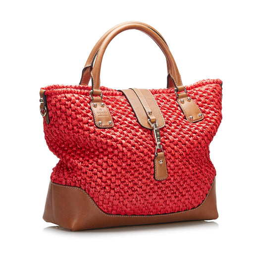 Gucci New Jackie Wicker Tote Bag (SHG-G2qUHn)