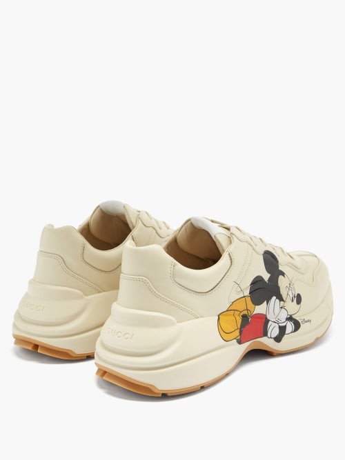 GUCCI X Disney Rhyton Mickey Mouse Leather Trainers