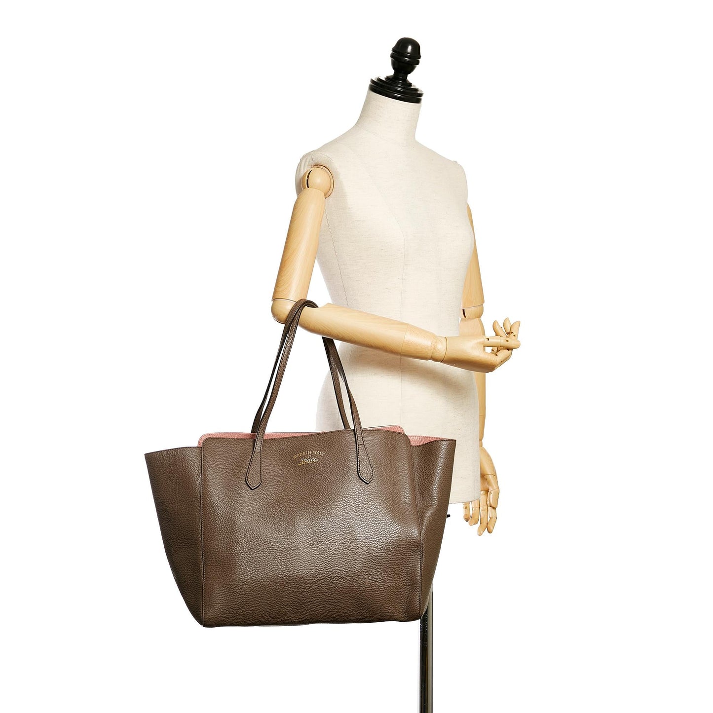 Gucci Swing Leather Tote Bag