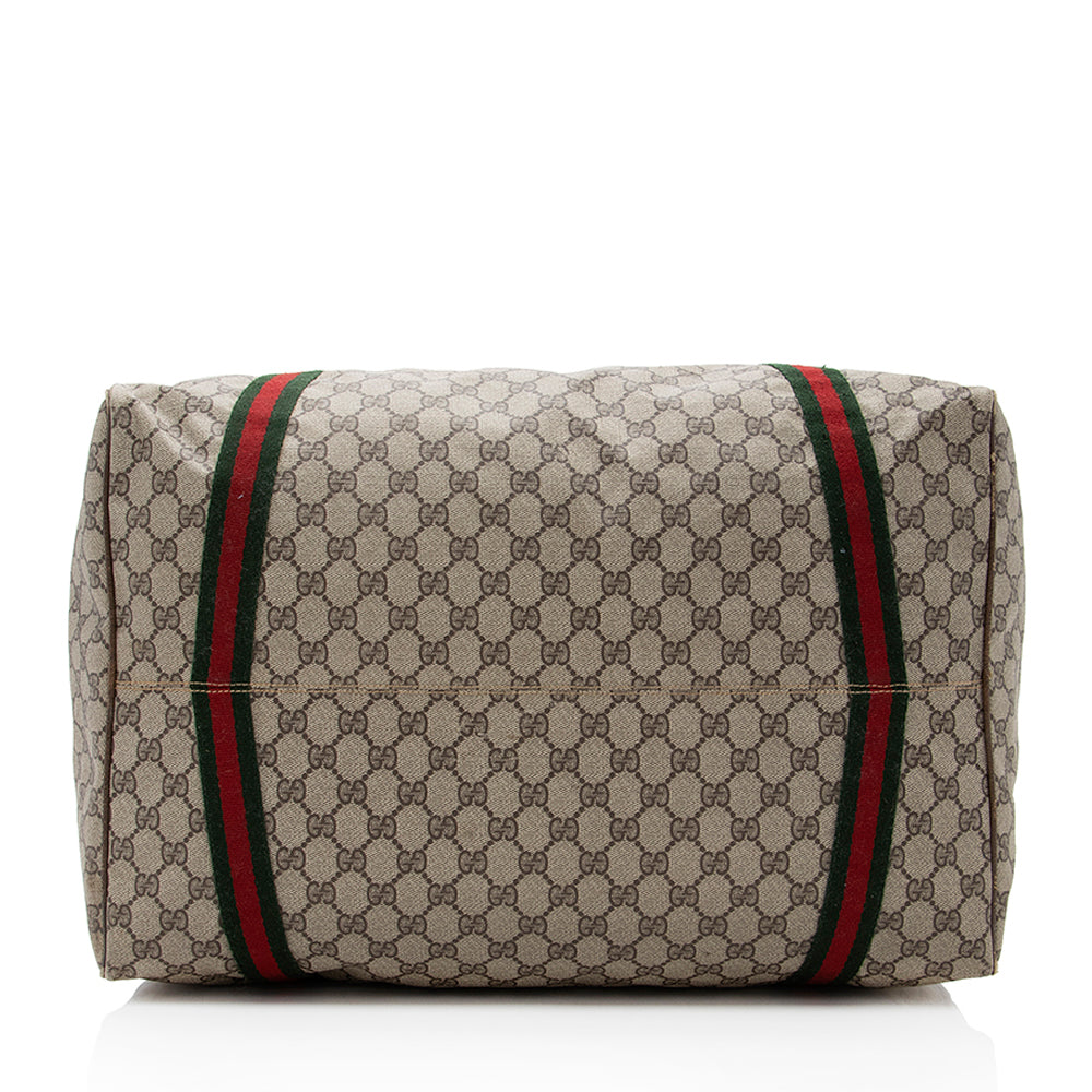 Gucci Vintage GG Plus Web Duffel Bag
