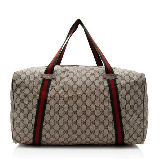 Gucci Vintage GG Plus Web Duffel Bag
