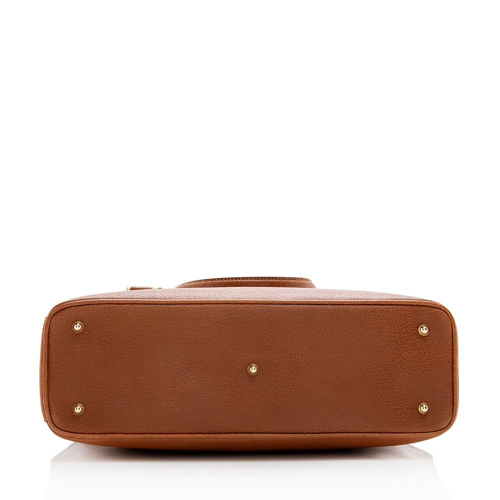Gucci Vintage Leather Push Lock Satchel - FINAL SALE