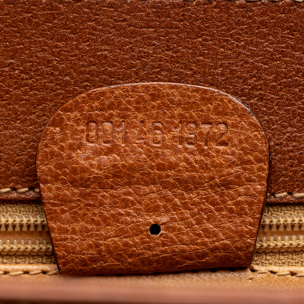 Gucci Vintage Leather Push Lock Satchel - FINAL SALE