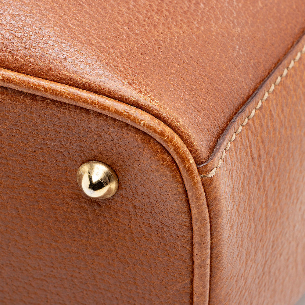 Gucci Vintage Leather Push Lock Satchel - FINAL SALE