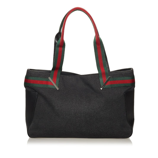 Gucci Web Denim Handbag