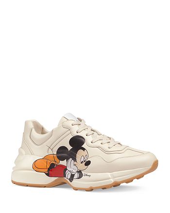 GUCCI X DISNEY MEN'S RHYTON MICKEY MOUSE LEATHER TRAINERS