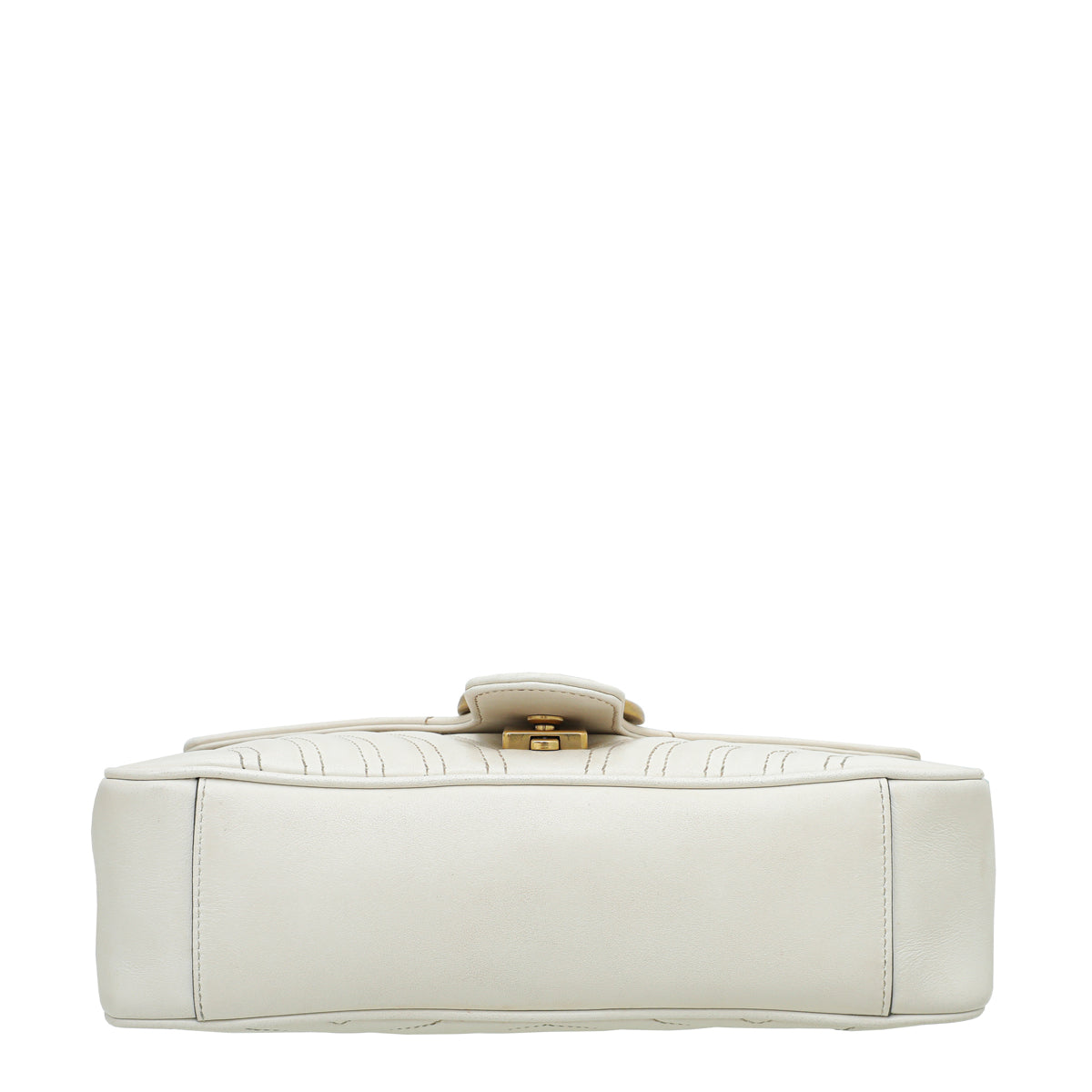 Gucci White GG Marmont Small Flap Bag