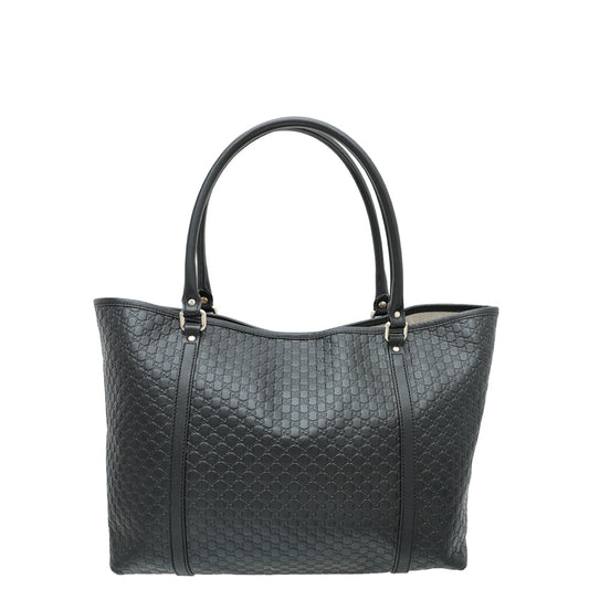 Gucci Black GG Microguccissima Joy Medium Tote Bag
