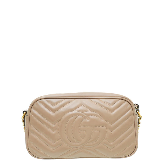 Gucci Dusty Pink GG Marmont Small Camera Shoulder Bag