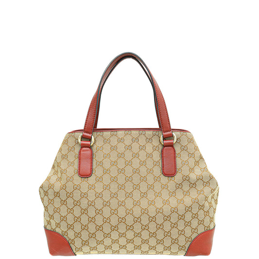 Gucci Bicolor GG Vintage Web Dressage Tote Bag