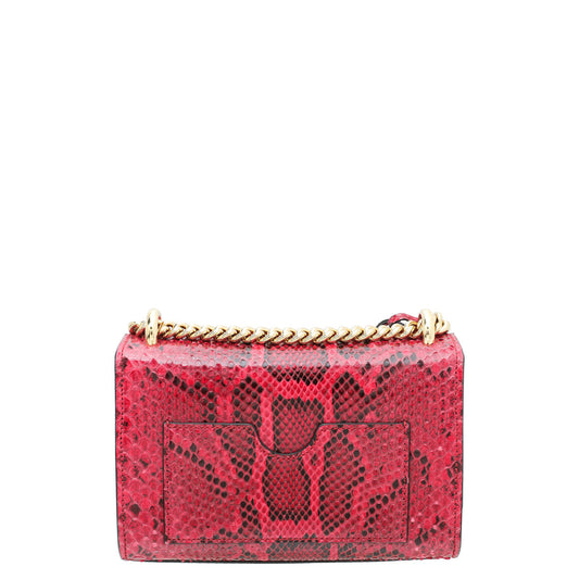 Gucci Red Python Padlock Small Shoulder Bag