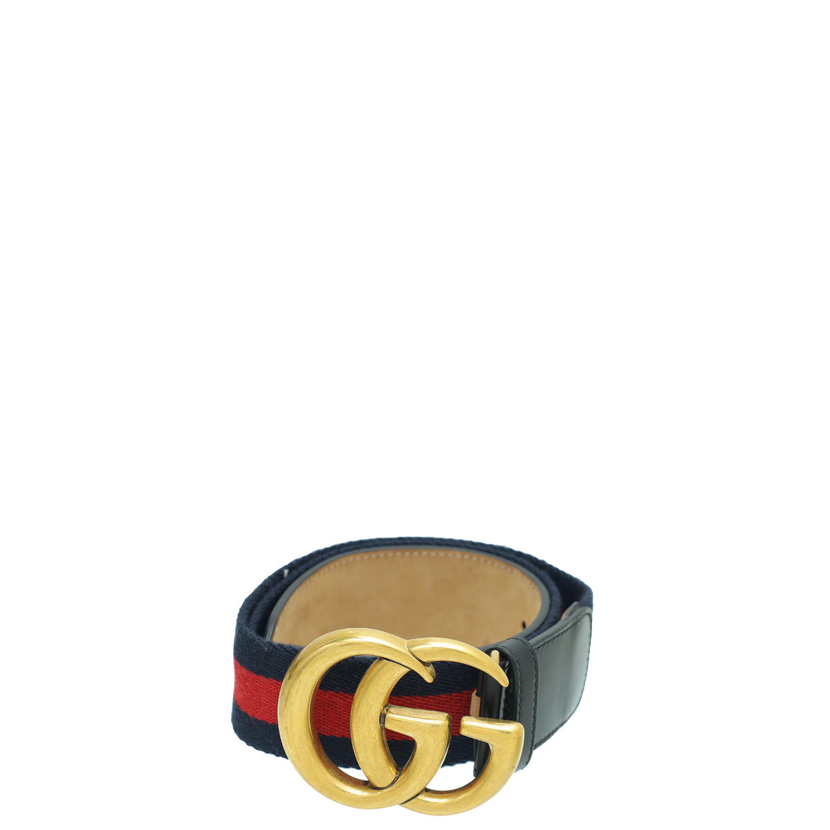 Gucci Tricolor Double G Buckle Web Belt 30