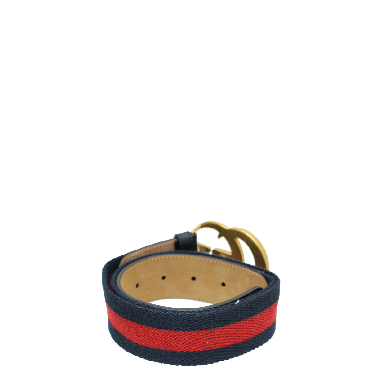 Gucci Tricolor Double G Buckle Web Belt 30