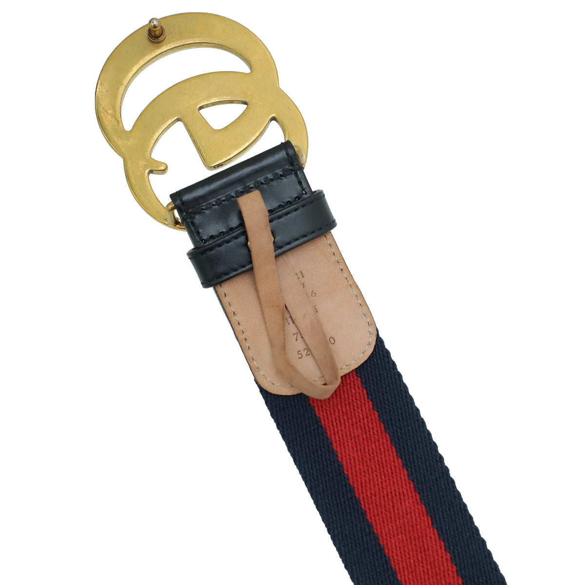Gucci Tricolor Double G Buckle Web Belt 30