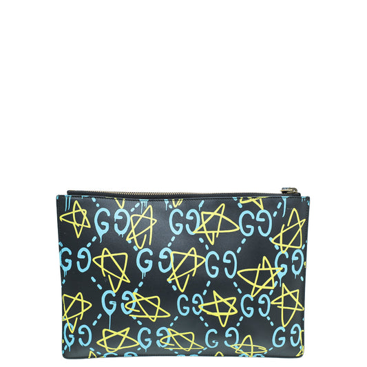 Gucci Tricolor Ghost Zip Pochette