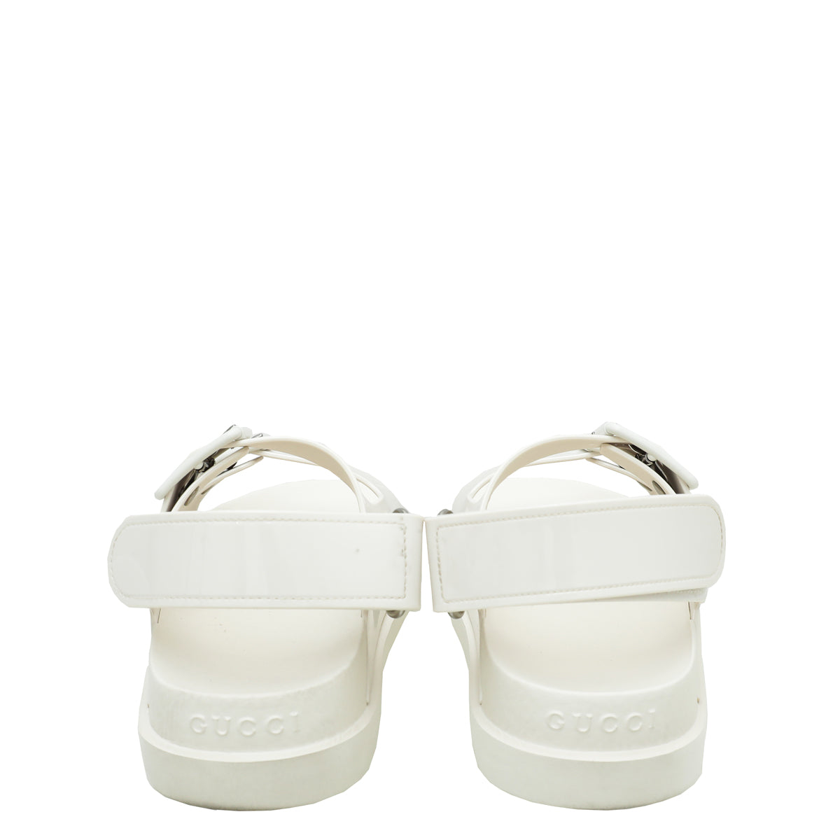 Gucci White Mini Double G Rubber Sandal 36