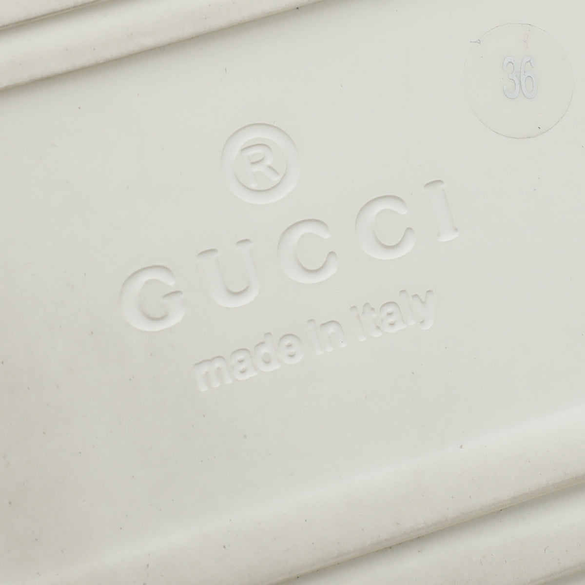 Gucci White Mini Double G Rubber Sandal 36