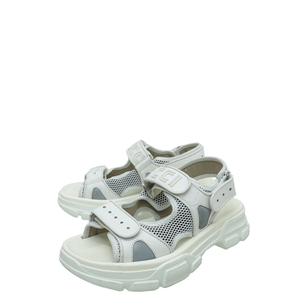 Gucci White Aguru Mesh Men's Sandal 8