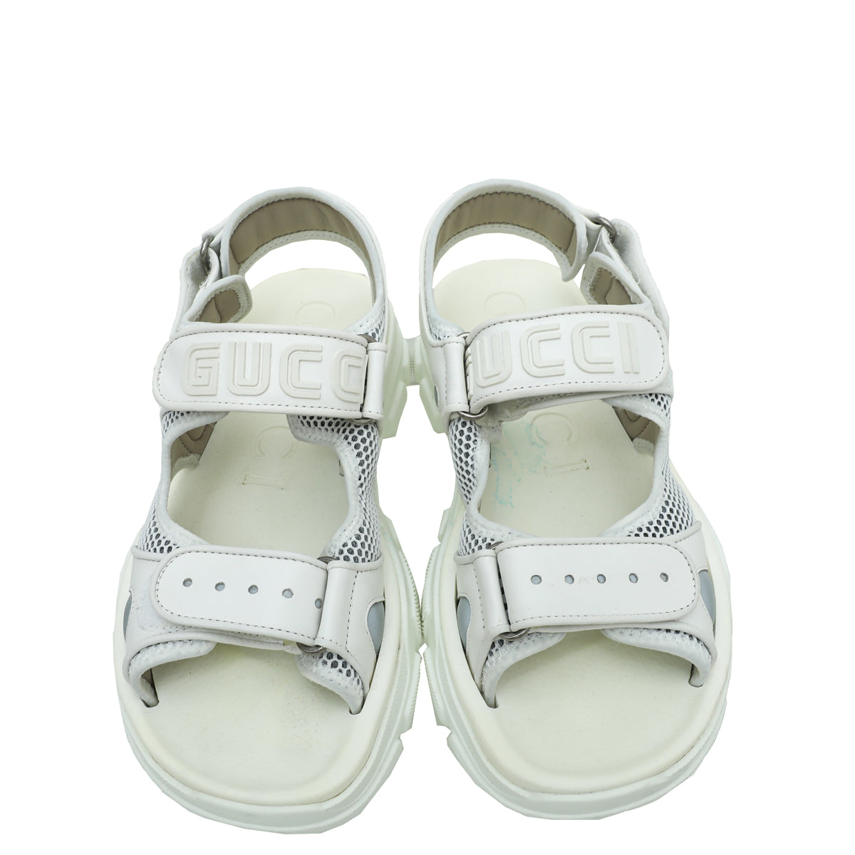 Gucci White Aguru Mesh Men's Sandal 8
