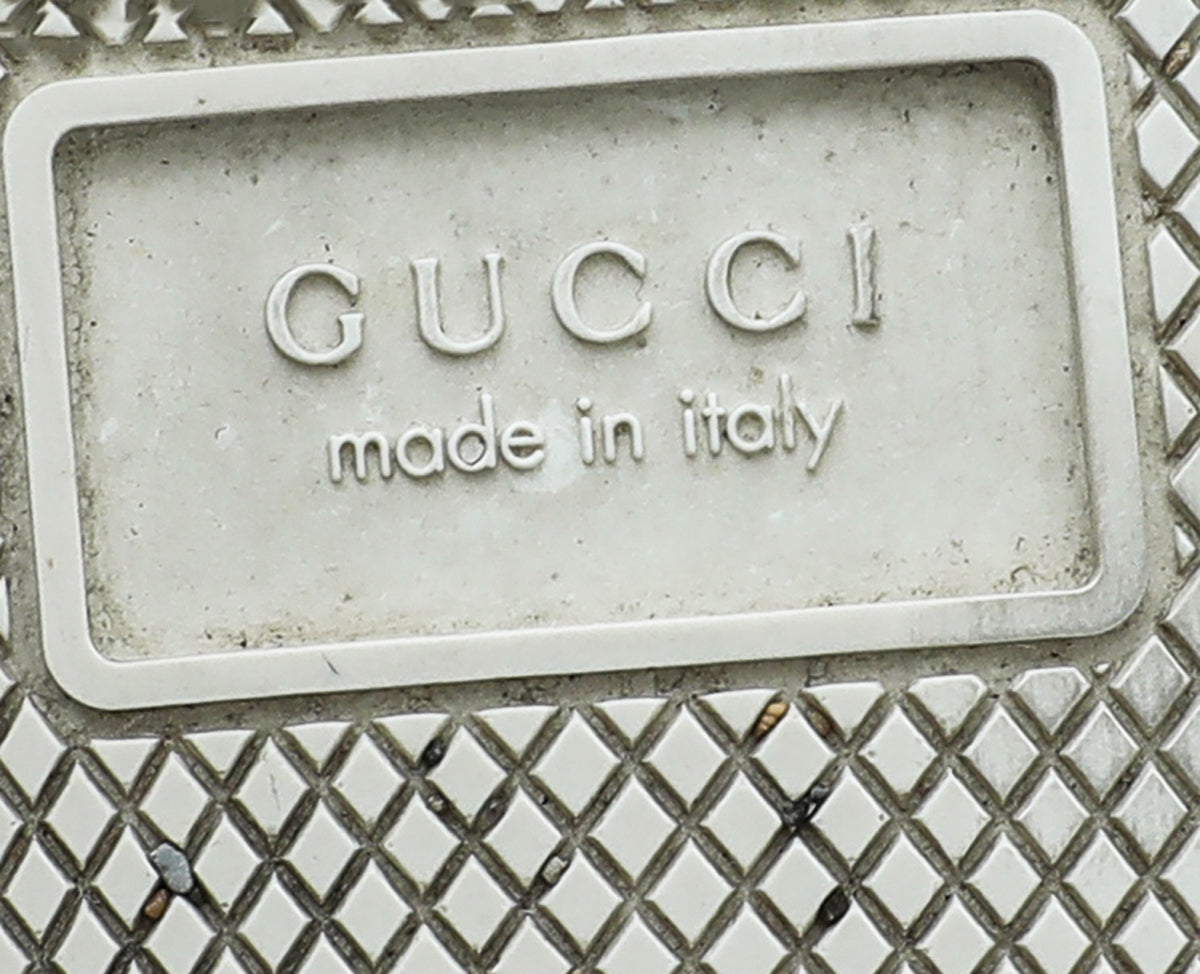 Gucci White Crystal Platform Ace Bee Sneakers 37