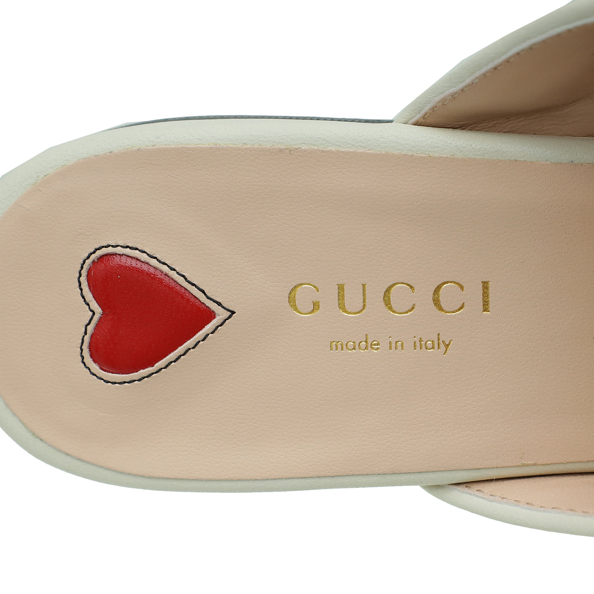 Gucci White GG Jumbo Embossed Princetown Mules 36.5