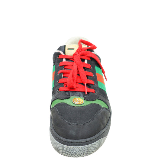 Gucci Tricolor GG Screener Web Lace Up Sneakers 10