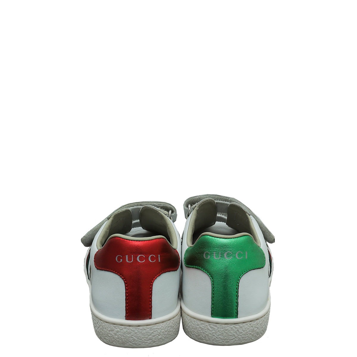 Gucci White Stars & Bees Ace Velcro Sneakers 35