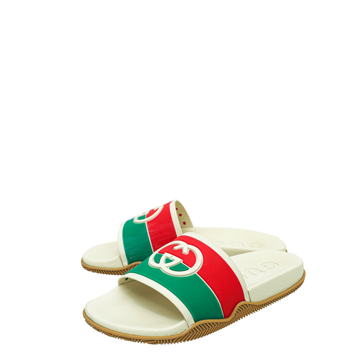 Gucci Tricolor Interlocking G Slide Sandal 37
