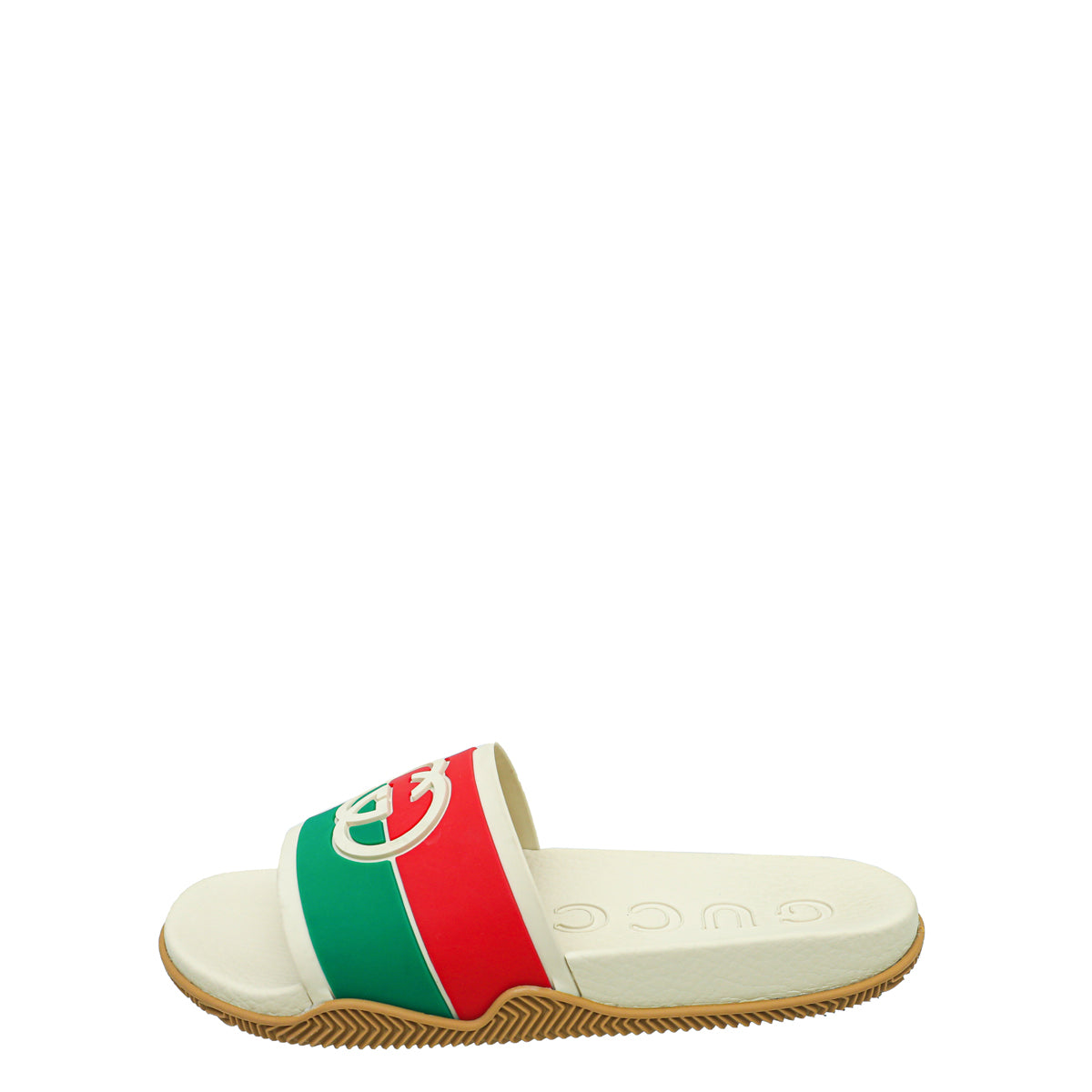 Gucci Tricolor Interlocking G Slide Sandal 37