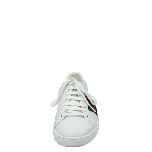 Gucci Tricolor Web Lips Sequins Embroidered Ace Sneakers 36