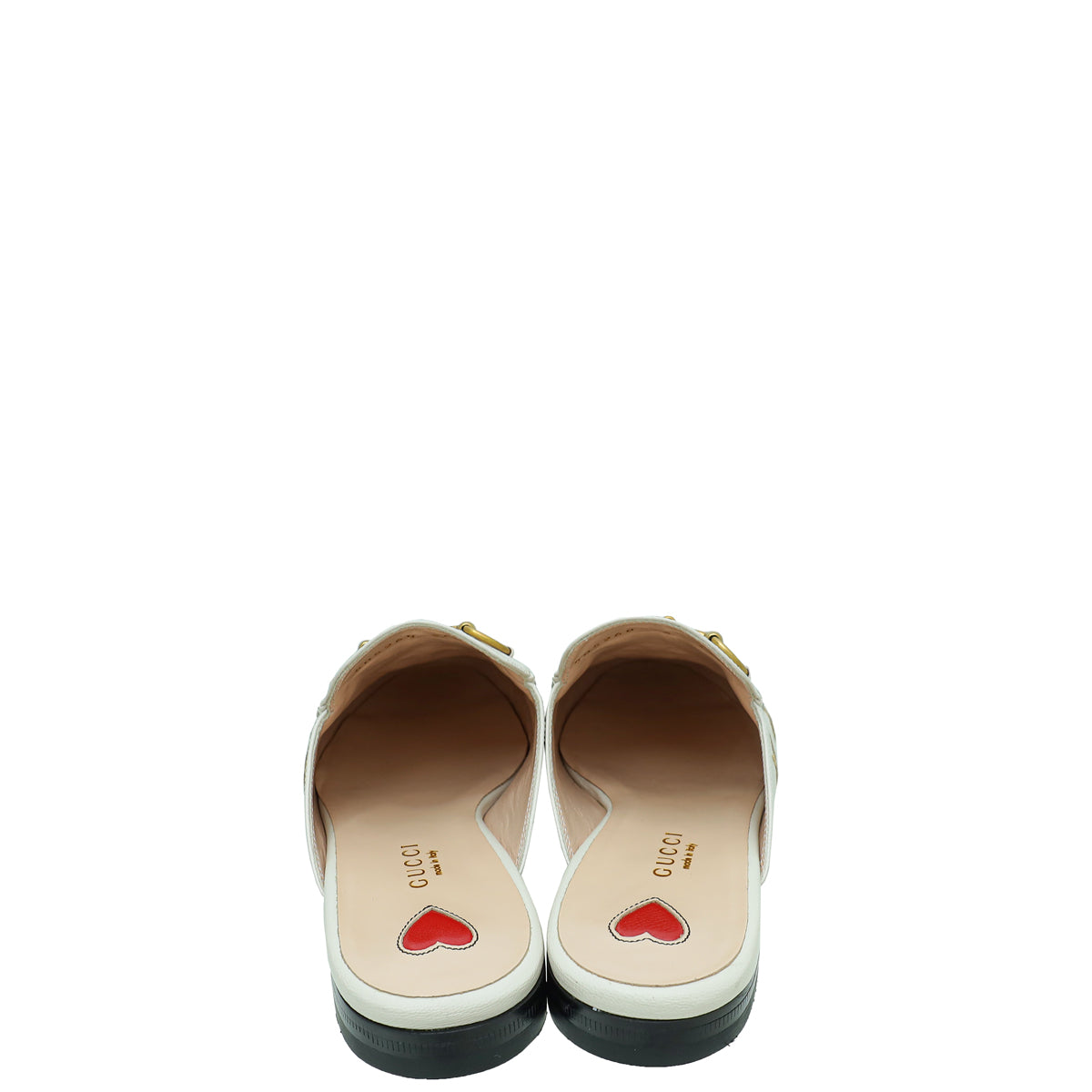 Gucci White Princetown Embroidered Bee Star Mules 36