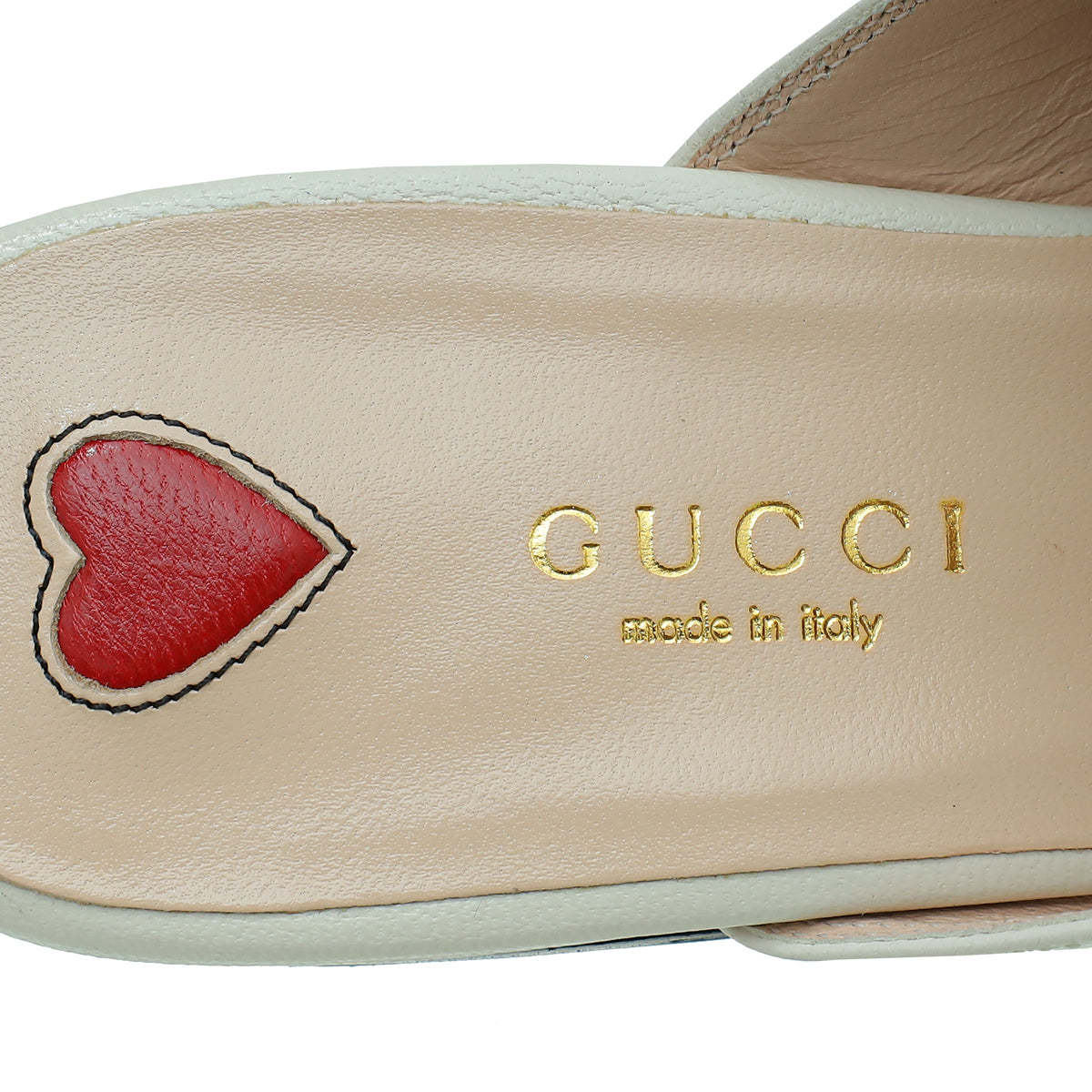 Gucci White Princetown Embroidered Bee Star Mules 36