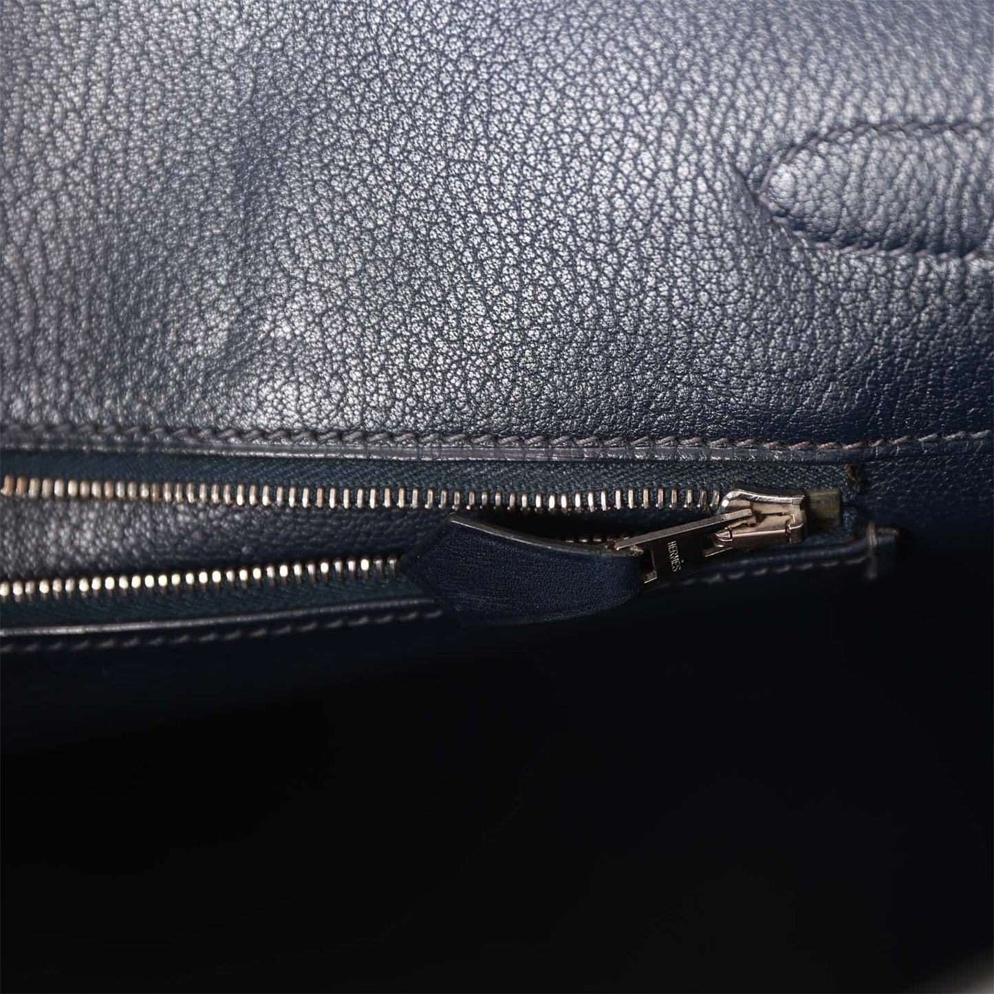 Hermes Birkin 35 Bleu Navy Box Palladium Hardware