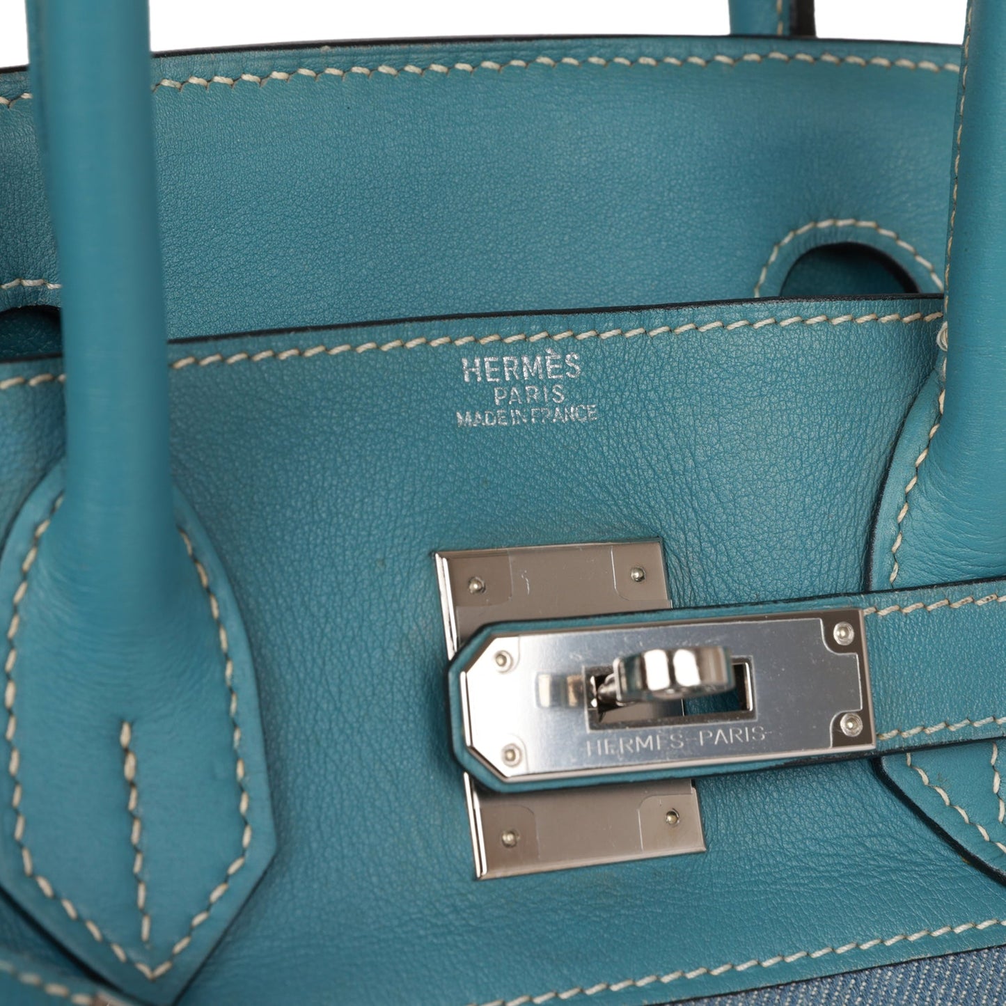 Hermes Birkin 30 Denim and Blue Jean Gulliver Palladium Hardware