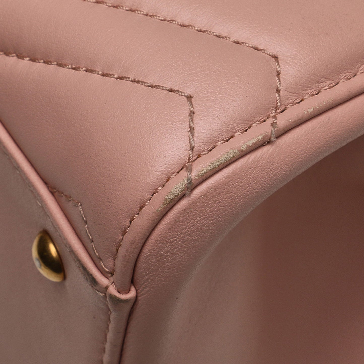 Pink Gucci Medium GG Marmont Matelasse Tote Satchel