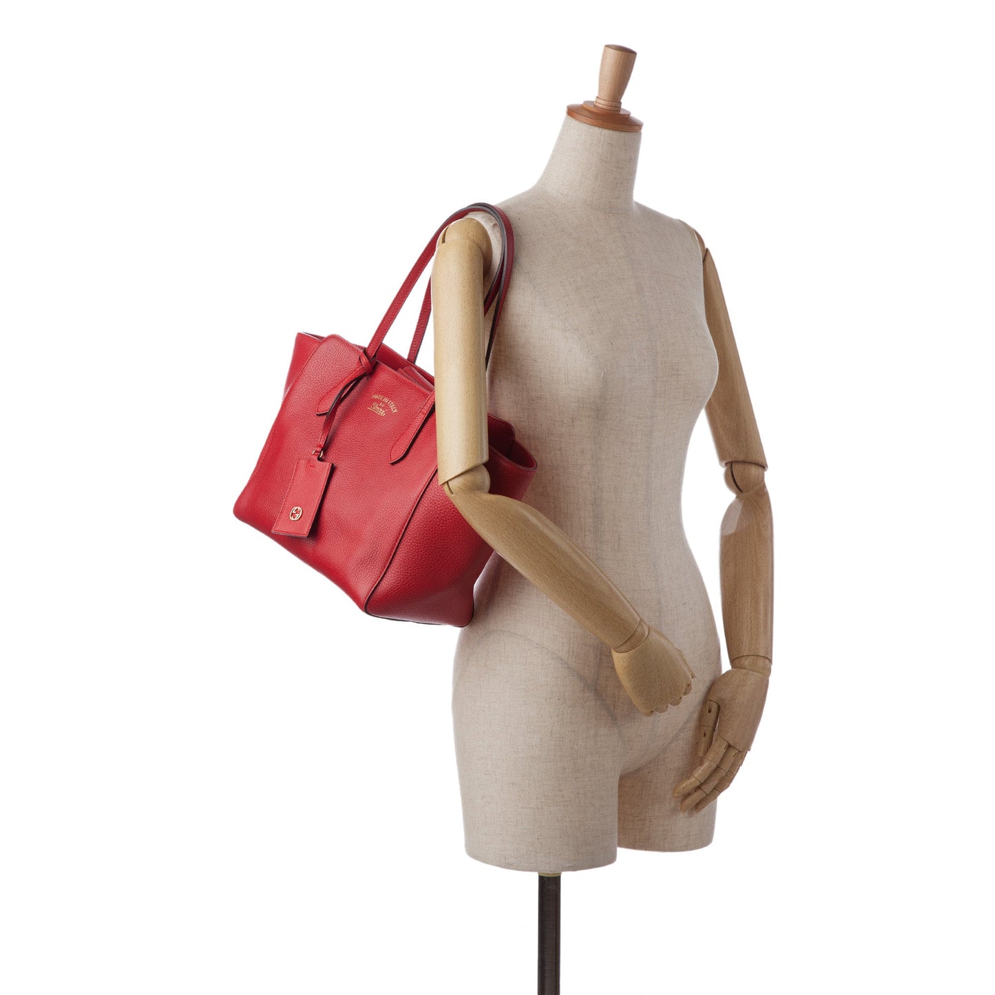 Red Gucci Medium Swing Tote Bag