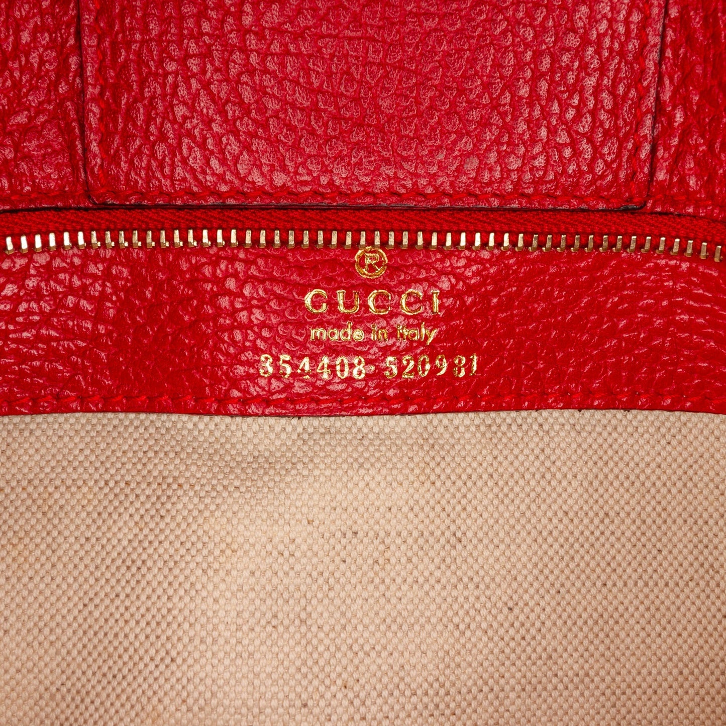 Red Gucci Medium Swing Tote Bag