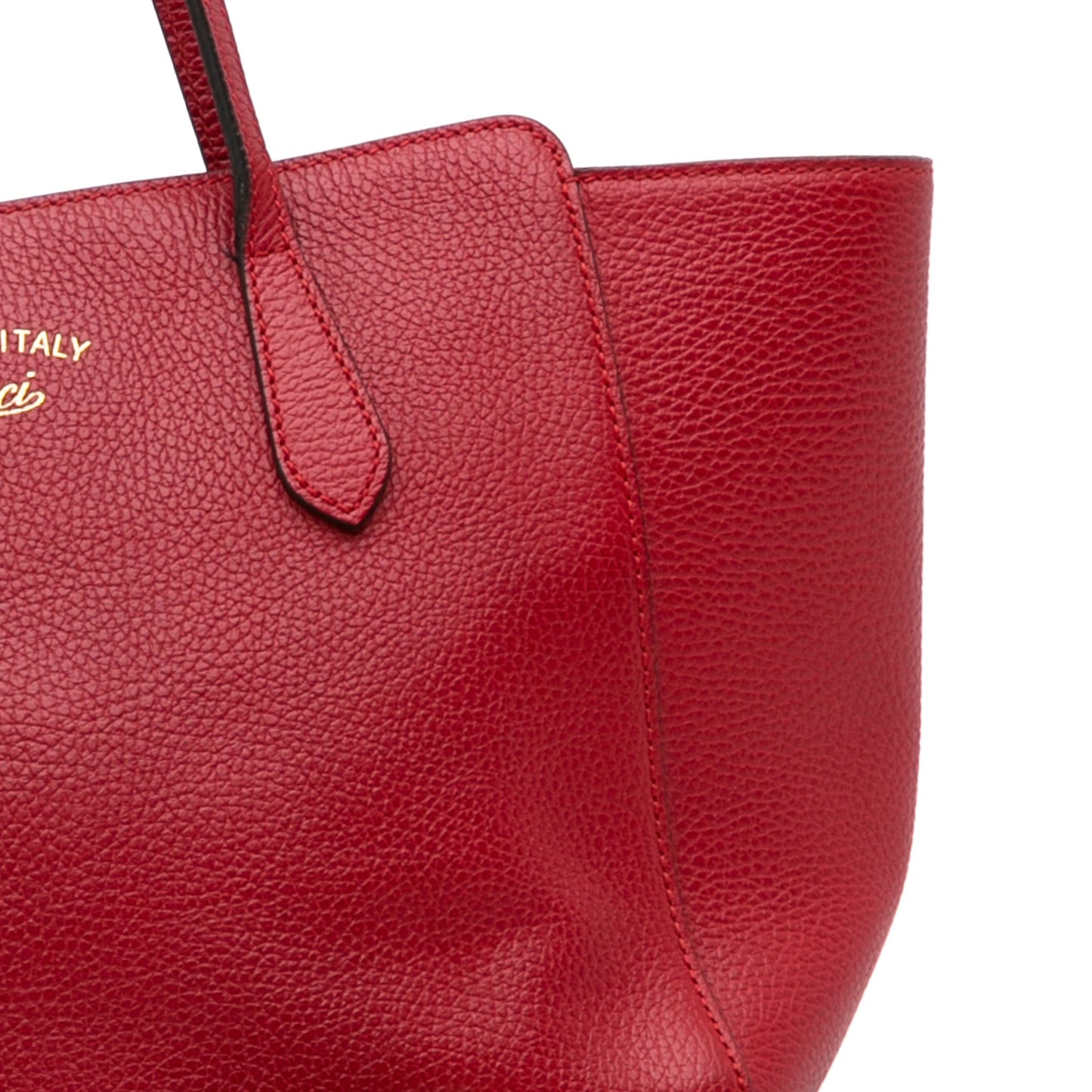 Red Gucci Medium Swing Tote Bag