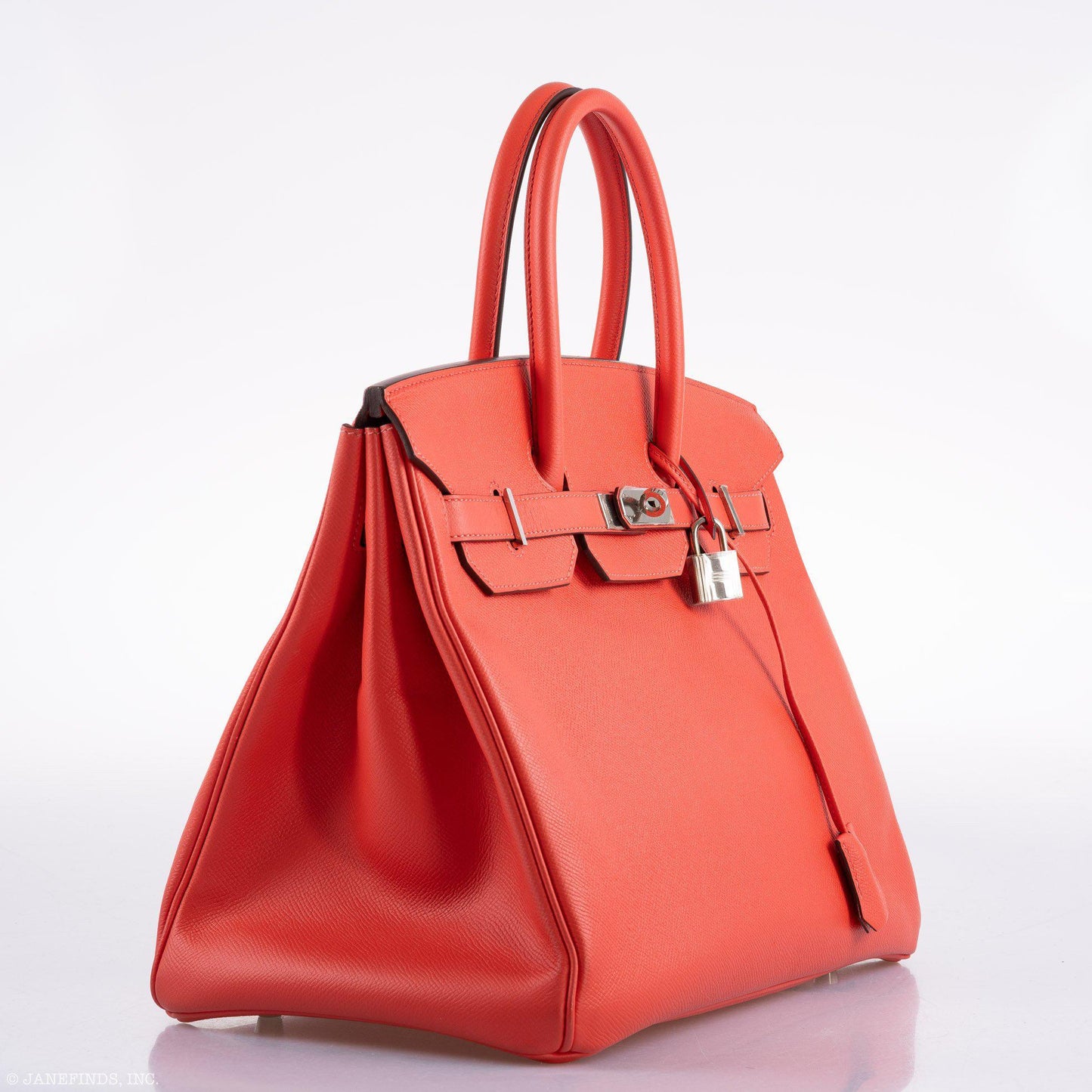 Hermes Birkin 35 Rose Jaipur Epsom Palladium Hardware - 2015, T