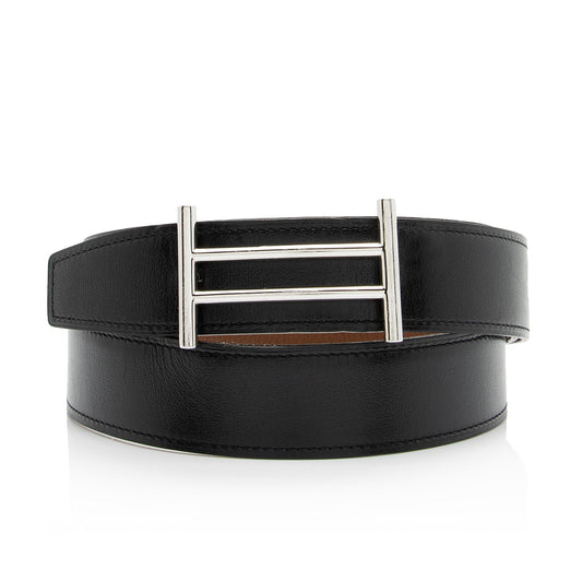 Hermes Box Togo Calfskin Rider Reversible Belt - Size 38 / 95 (SHF-23286)