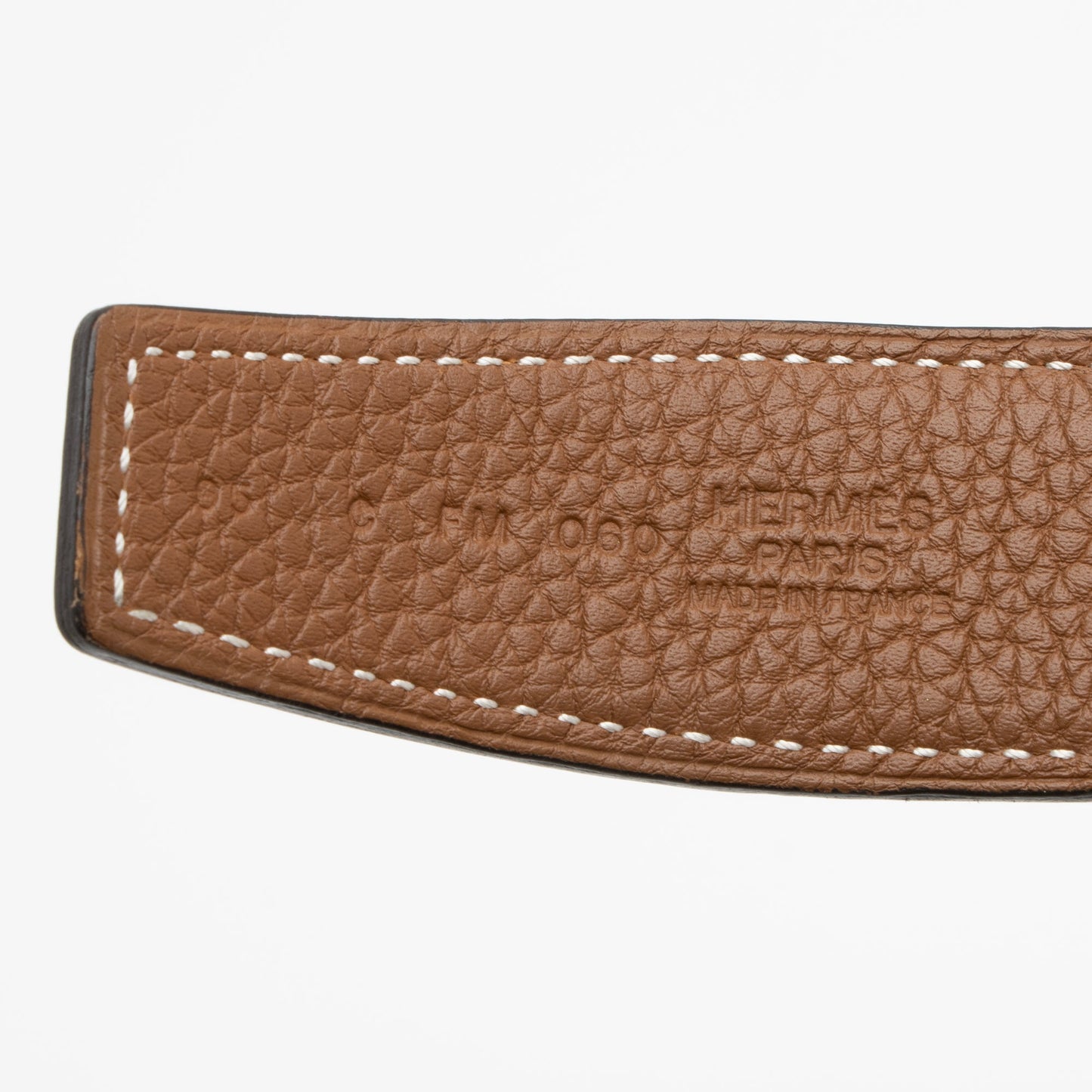 Hermes Box Togo Calfskin Rider Reversible Belt - Size 38 / 95 (SHF-23286)