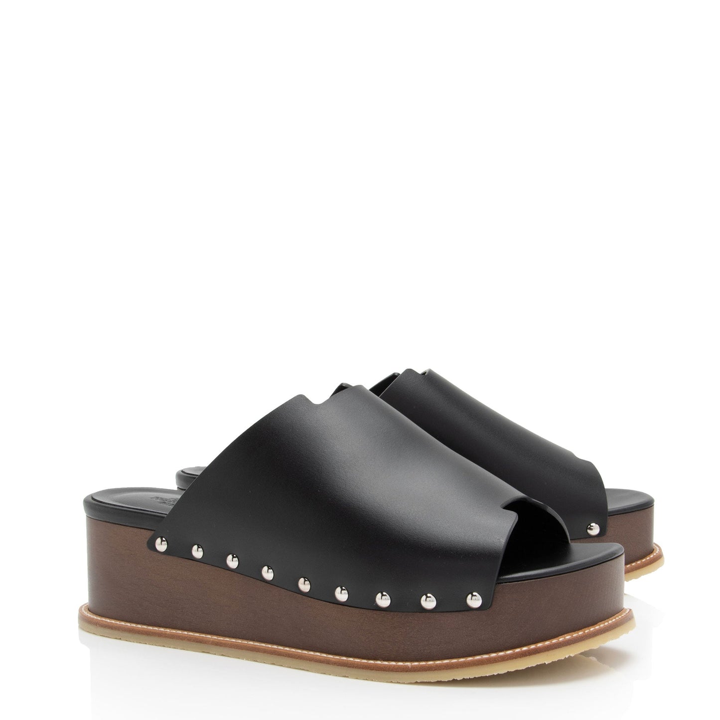Hermes Calfskin Ellipse Sandals - Size 8 / 38 (SHF-lzukCG)