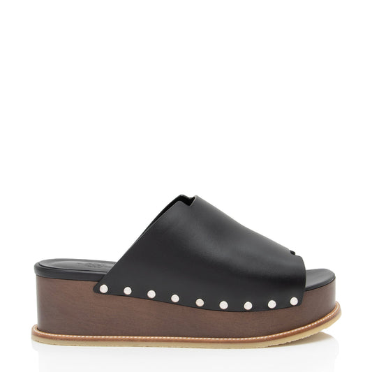 Hermes Calfskin Ellipse Sandals - Size 8 / 38 (SHF-lzukCG)