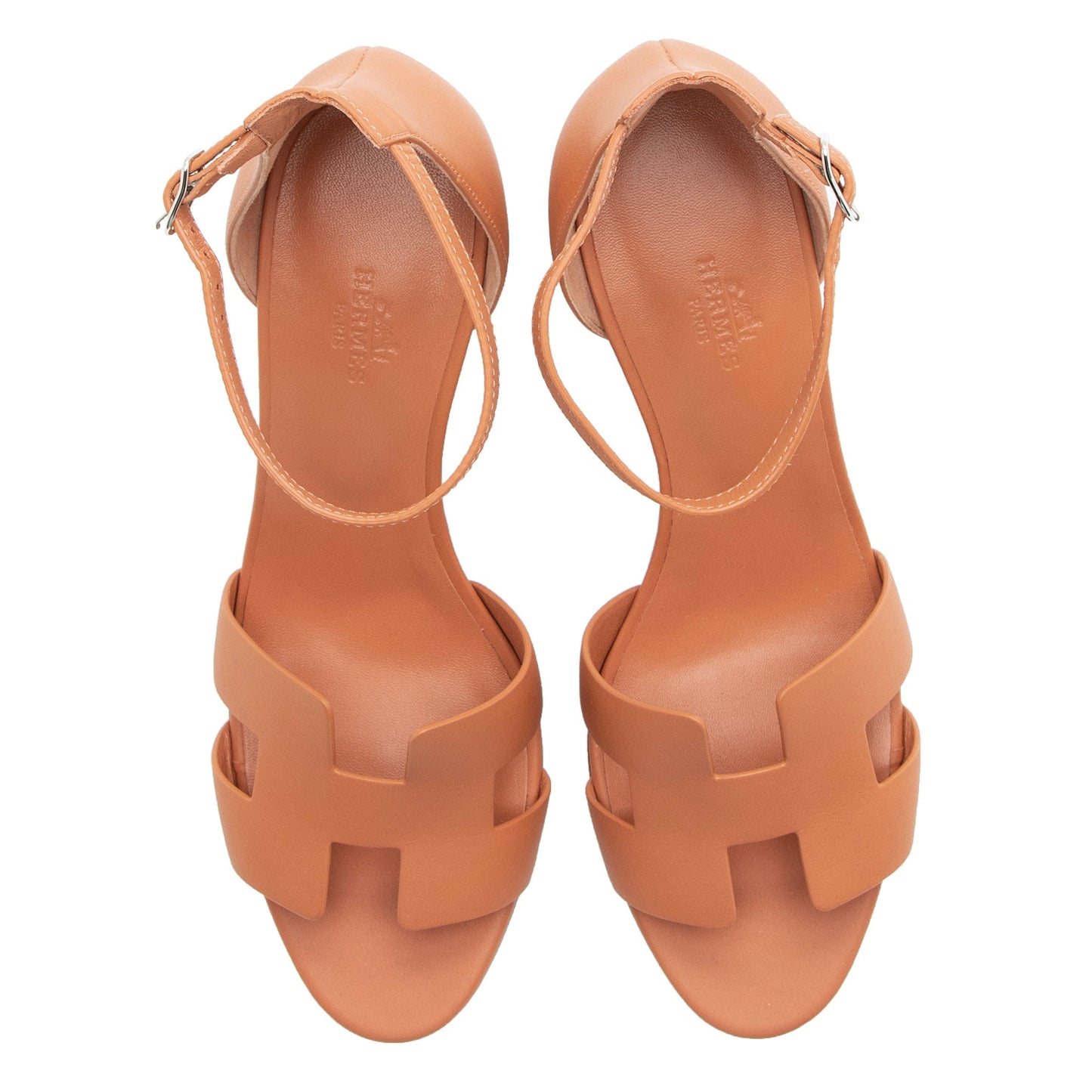 Hermes Calfskin Legend Wedge Sandals - Size 9.5 / 39.5 (SHF-23135)